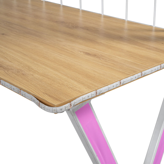 Loft Bed With Built In Work Station, Wardrobe, Storage Staircase And LED