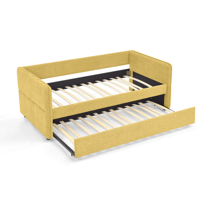 Upholstered Daybed With Pop Up Trundle