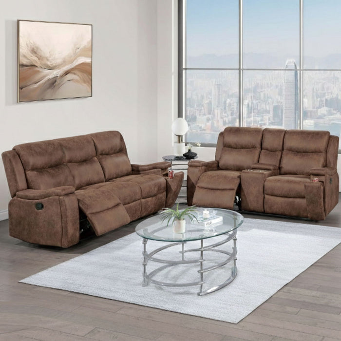 Modern Manual Motion Living Room Set & Hidden Cup Holders