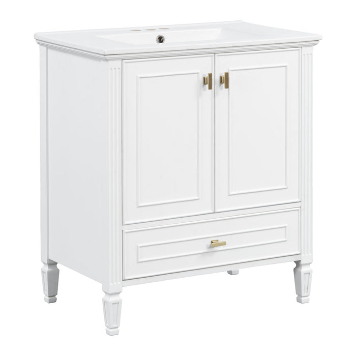 Freestanding Vanity With 1 Drawer & 2 Soft Close Doors With Door Mounted Storage