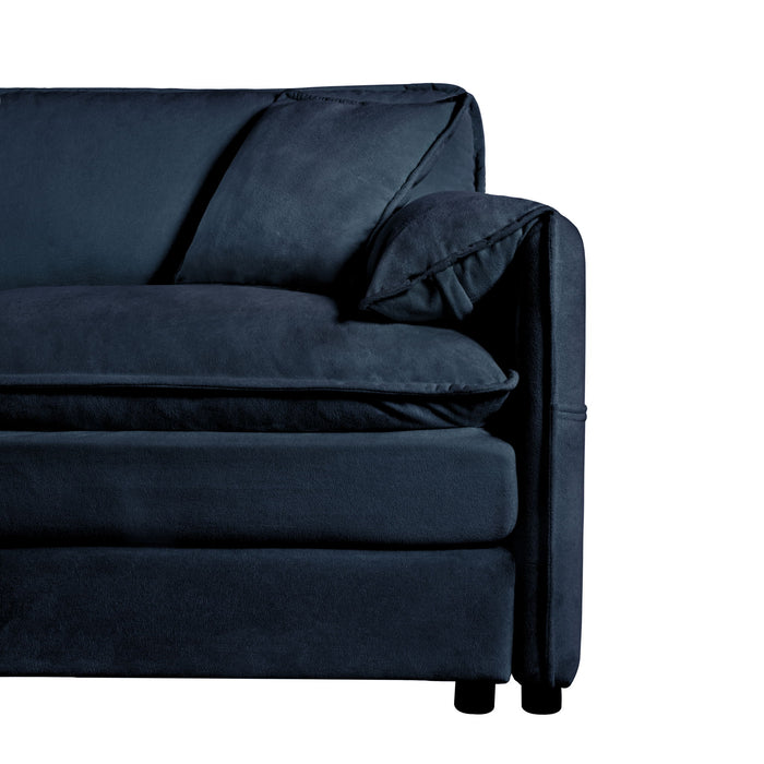 Modern Oversized Deep Seat Sectional Sofa With Pillows