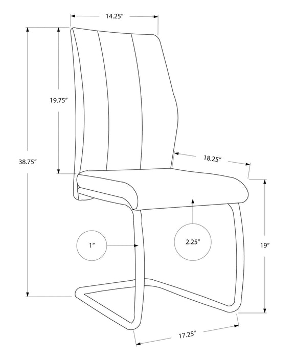 Dining Chair, Side Upholstered For Dining Room, Contemporary & Modern (Set of 2)