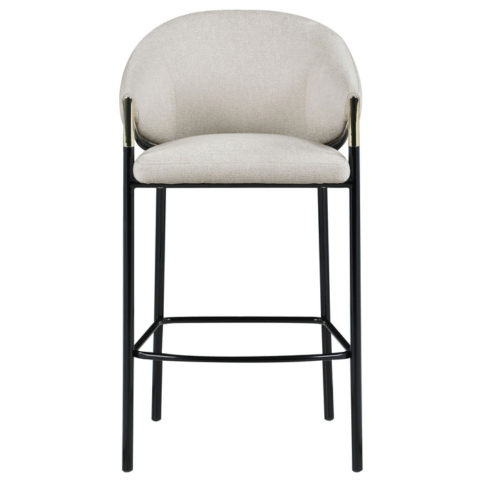 Sloped Arm Bar Stools (Set of 2) - Beige