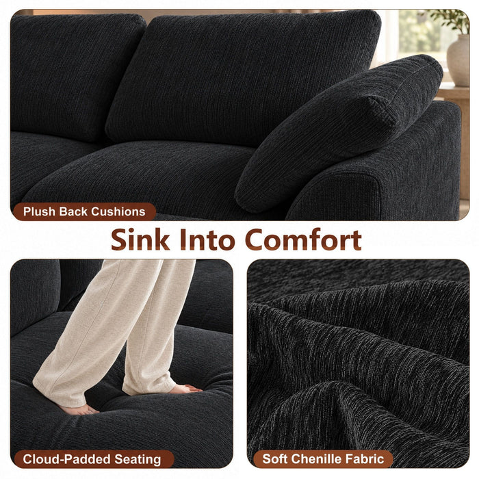 Modular Cloud Couch With Storage Console