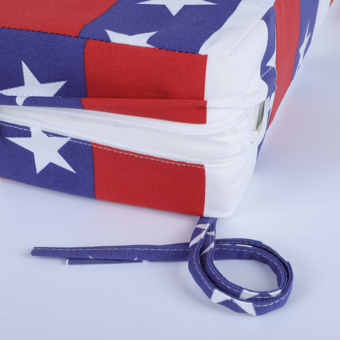 24X24 Inch Outdoor Deep Seat Cushion Set Waterproof Fade Resistant Patio Furniture Cushions With Removable Covers, Adjustable Straps & Handles (Set of 2) - Red