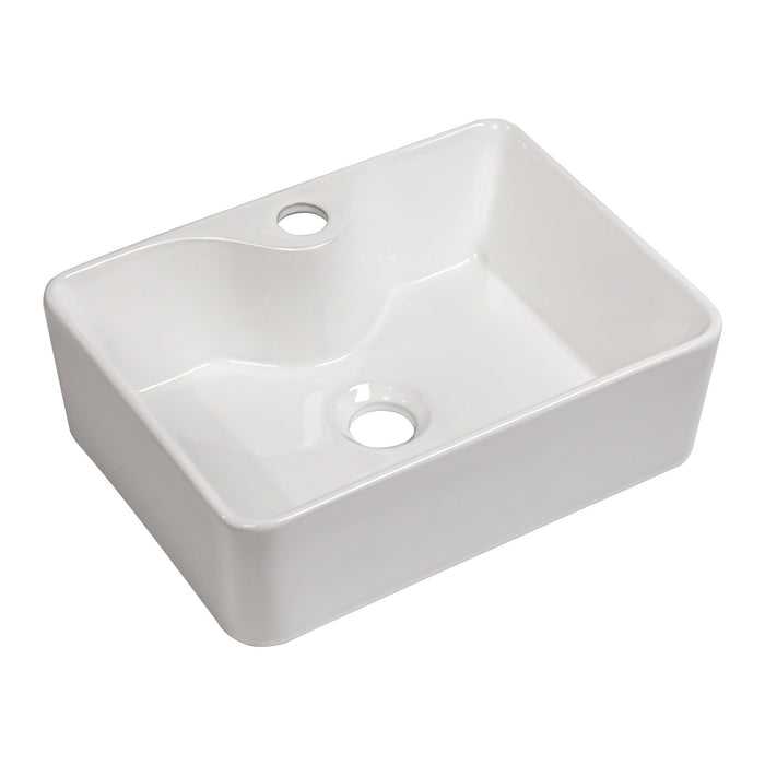 Modern Ceramic Rectangular Vessel Bathroom Sink With Sleek Design