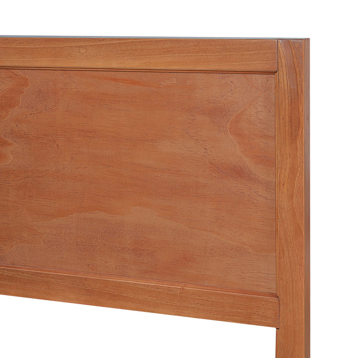 Classic Platform Bed Frame With Panel Headboard