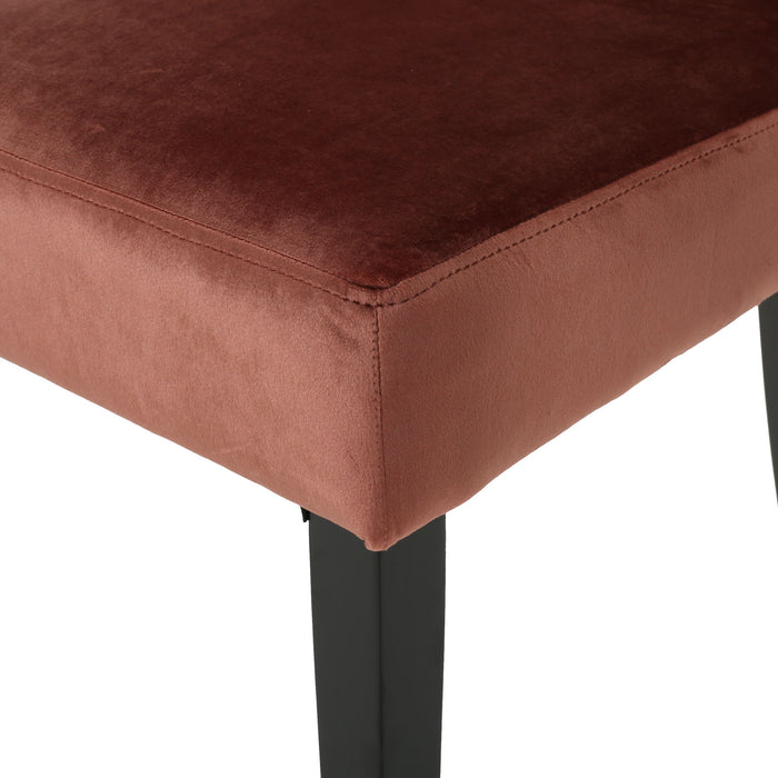 Elegant Velvet Tufted Dining Chair - Blush