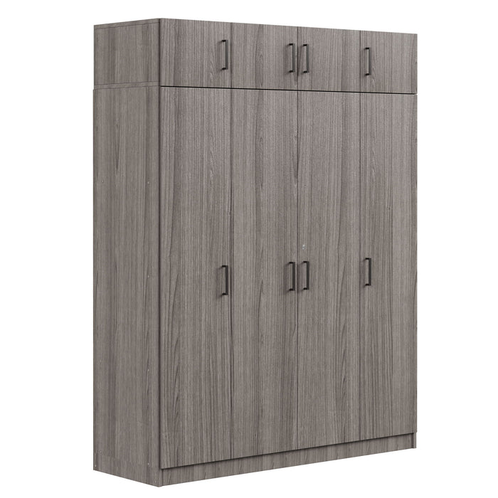 Contemporary 4 Door Wardrobe With 1 Drawer And Top Cabinet