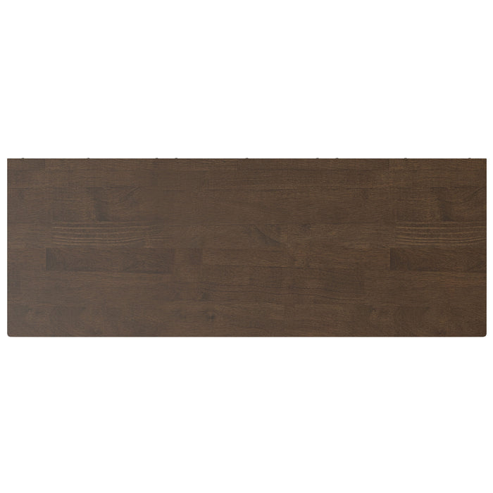 Harper - Low 6 Cube Storage With Drawers - Walnut Brown