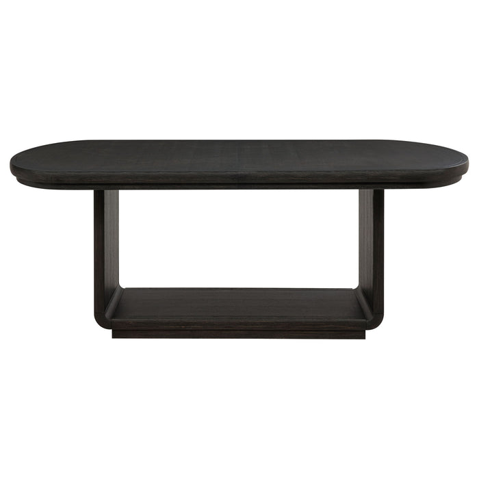 Bangor - Extension Dining Table With Pedestal Base - Black