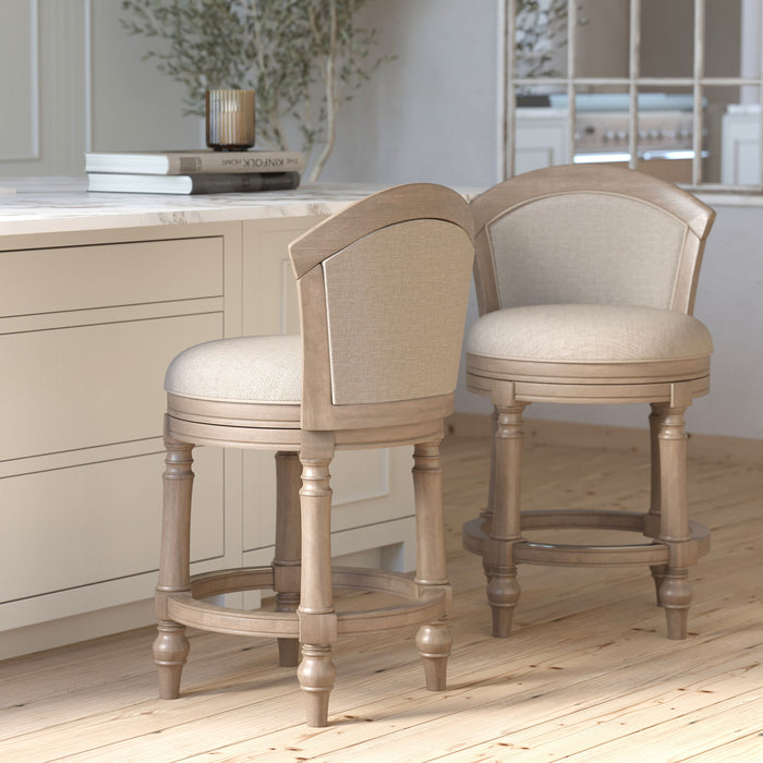 Barrel Back Stool With Swivel