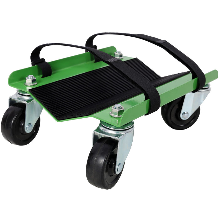 Heavy Duty Snowmobile Dolly With V Slide And Swivel Casters Steel, 1500Lbs Capacity