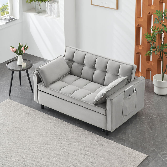 Sofa Bed With Pockets, 3 In 1 Convertible For Living Room