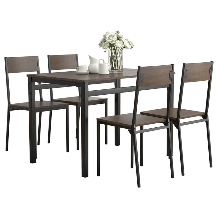 5 Piece Dining Set - Black