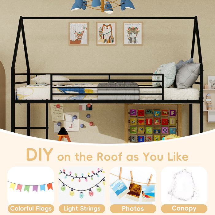 Bunk Bed With Safety Guardrails, No Box Spring Needed