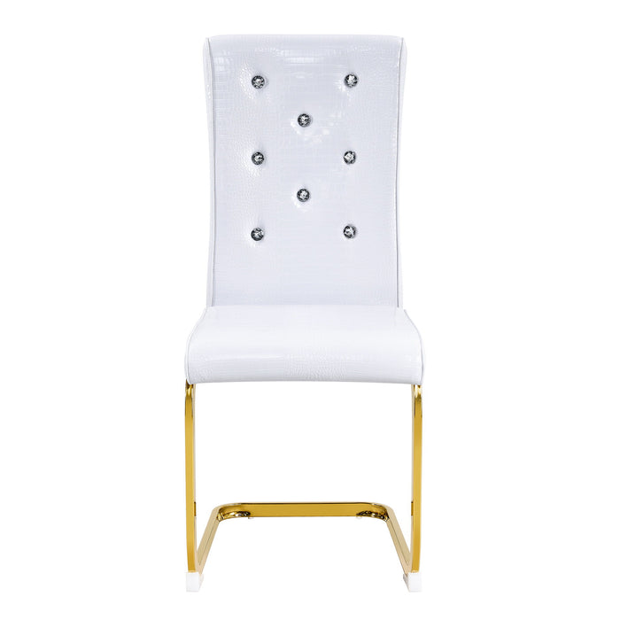 Elegant Design Alligator Skin Upholstered Dining Chairs
