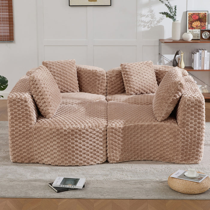 Modular Sectional Sofa With Free Combination Design