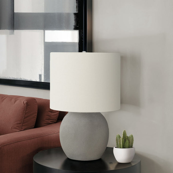 Lighting, Table Lamp, Concrete, Contemporary - Gray / Cream