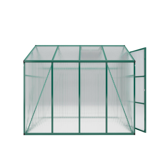 Polycarbonate Walk-In Greenhouse, Raised Base For Outdoor In All Season