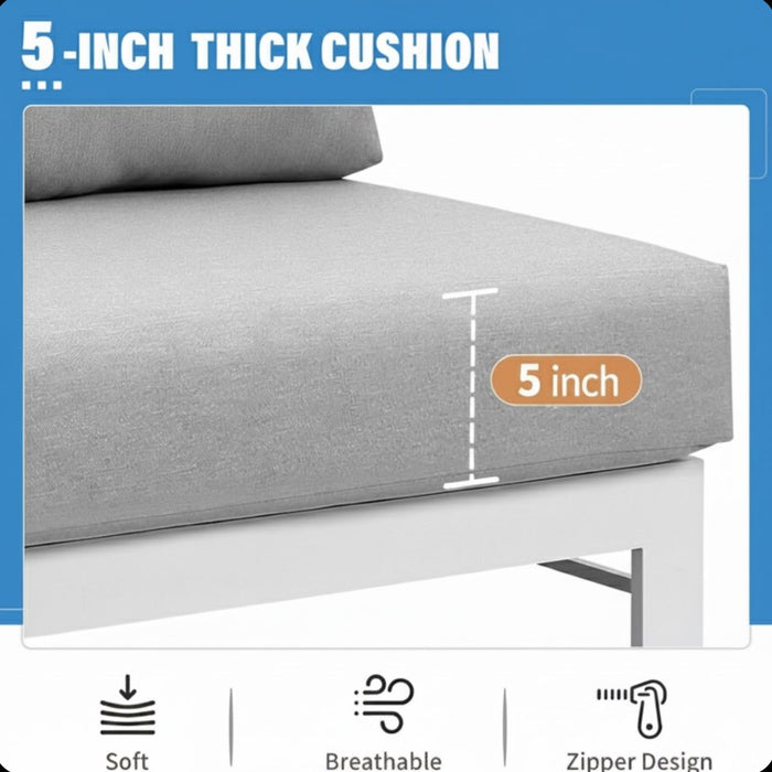 Outdoor Patio Set, All-Weather With Thick Cushions