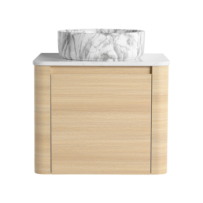 Mounted Bathroom Vanity & Art Sink & 2 Soft Close Doors