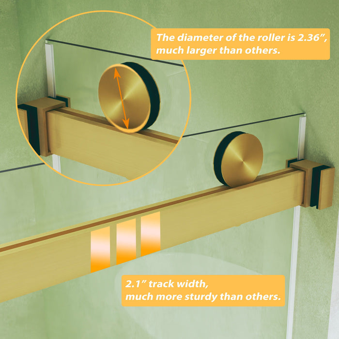 Frameless Double Sliding Shower Door