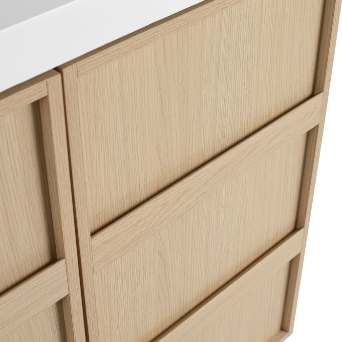 Freestanding Bathroom Vanity With Sink & 2 Soft Close Cabinet Doors