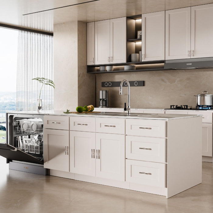 Shaker Wall Cabinet With Soft Close Hinges, Adjustable Shelves, Double Door