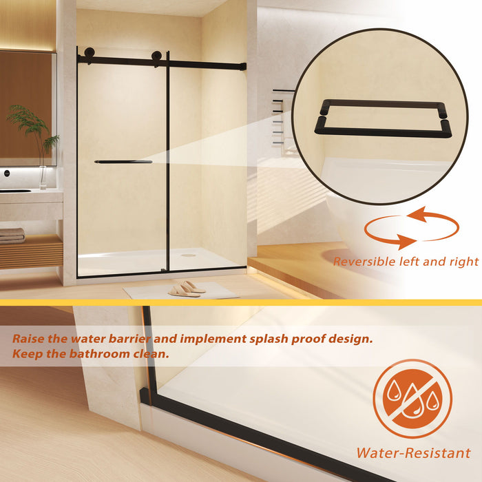 Frameless Double Sliding Shower Door