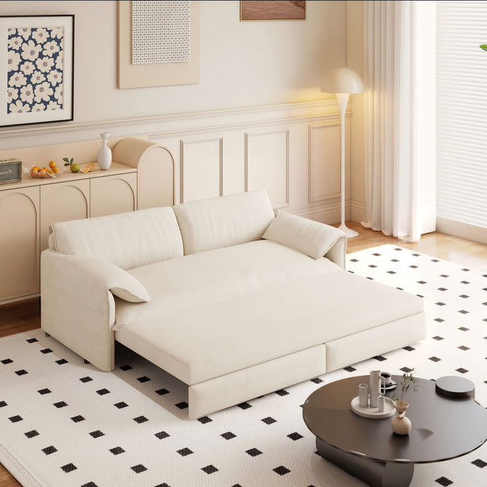 Queen Pull Out Sofa Bed With Side Storage