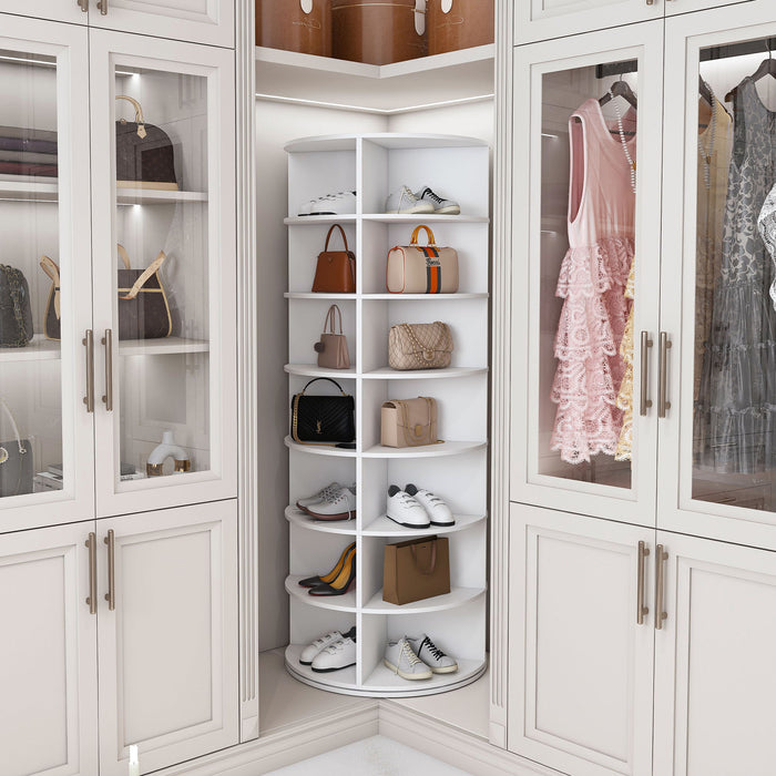 Rotating Shoe Rack Tower
