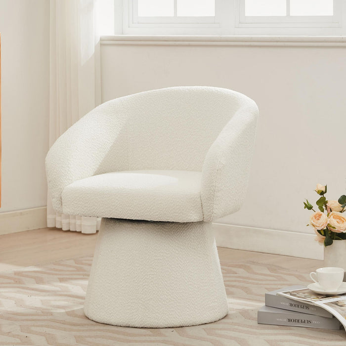 Modern Swivel Accent Chair With Ergonomic Barrel Design