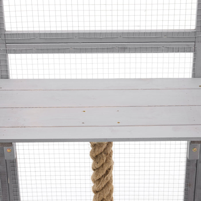 Outdoor Cat House, Diy Cat Enclosure Catio With Double Enter Doors