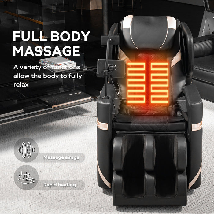Massage Chair Recliner With Zero Gravity & Full Body Air Pressure - Black