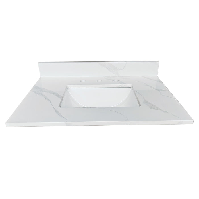 Bathroom Vanity Top With Undermount Sink, 3 Pre Drilled Holes
