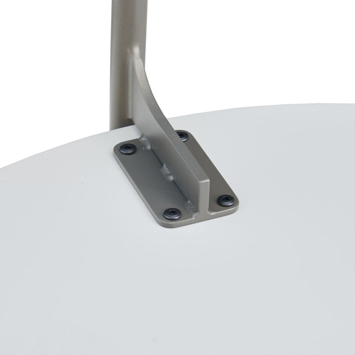 Modern Round Coffee Table With Storage Drawers Handcrafted Ceramic Inlay Tabletop 2 Tone Wood Legs Scandinavian Living Room Center Table - White / Gray