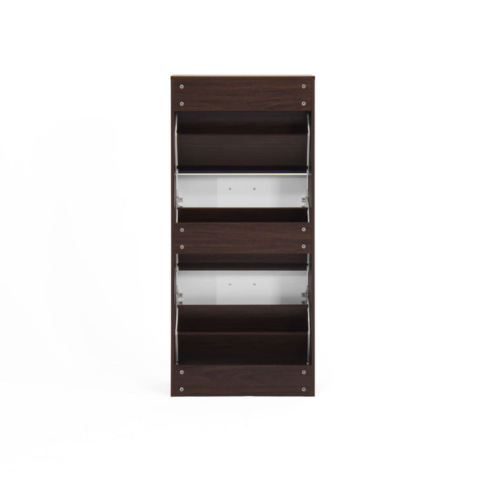 Modern Freestanding Shoe Storage Cabinet With 3 Flip Drawers