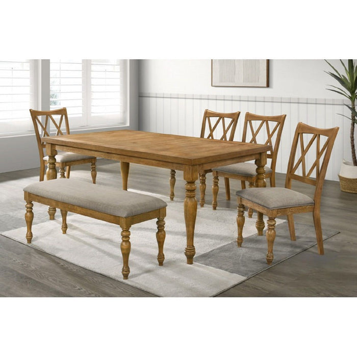 Dining Chair, Double X Back Kitchen Chairs (Set of 2) - Brown