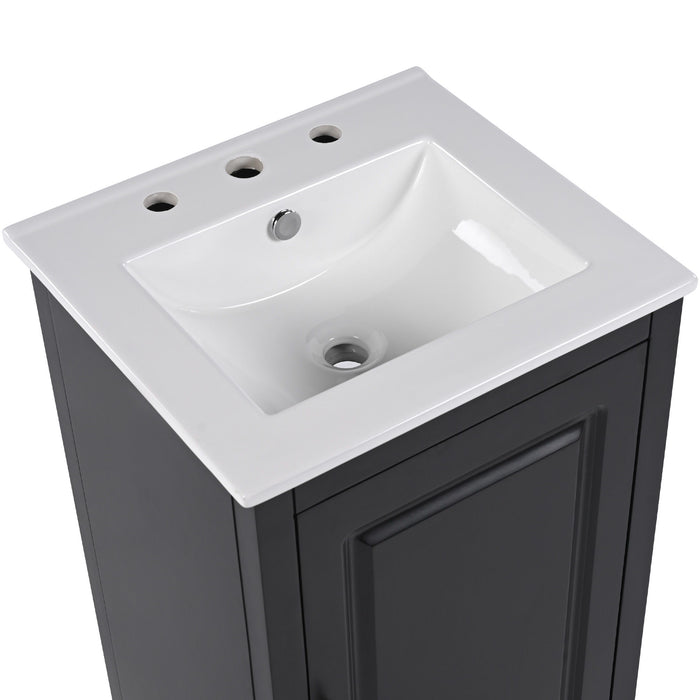 Modern Bathroom Vanity With Sink, Functional Drawer, Soft- Closing Door