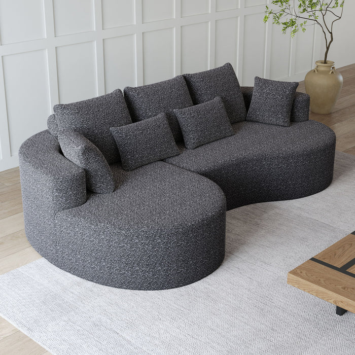 Curved Oversized Sectional Sofa With Extra Deep Seat