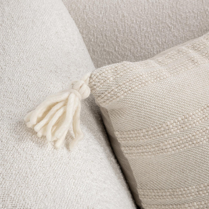 York - 26" x 26" Pillow - Natural / Ivory