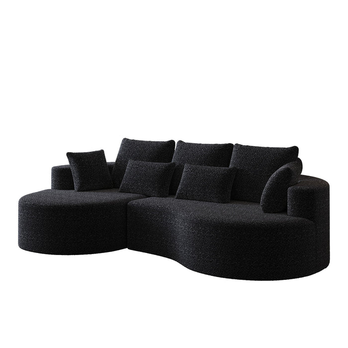 Curved Oversized Sectional Sofa With Extra Deep Seat