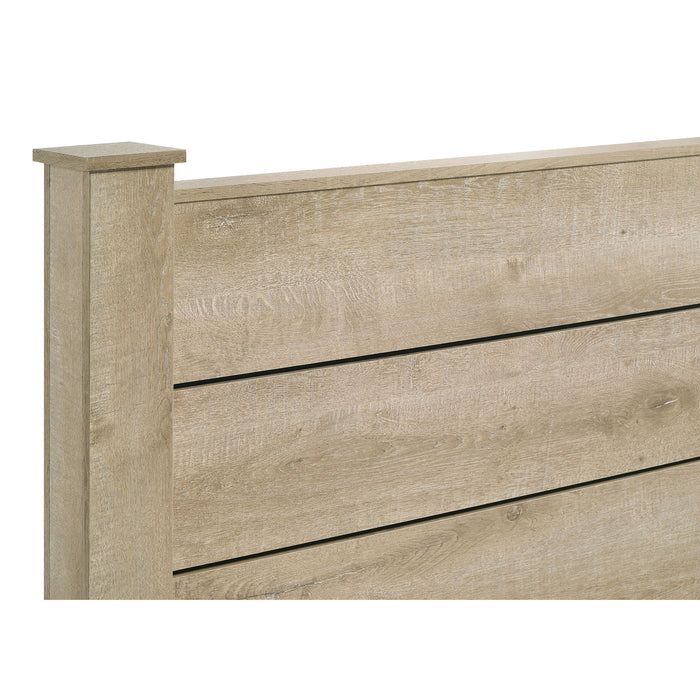 Sansome - Queen Panel Bed - Oak