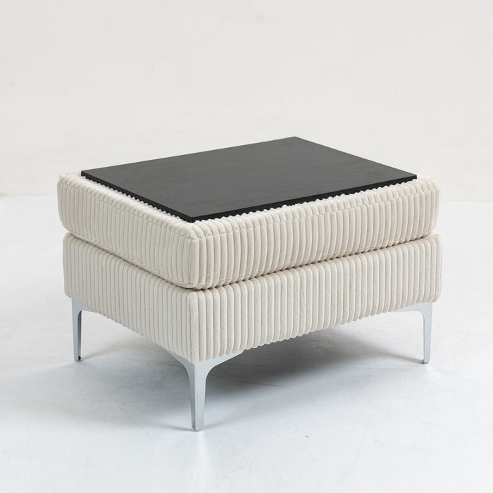 Modular Sectional Sofa Square Storage Ottoman