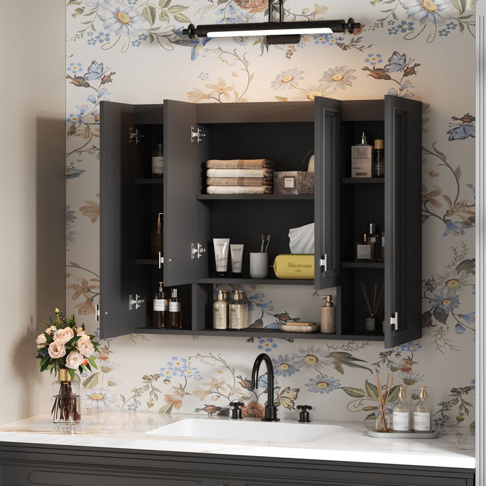 Wall Mounted Bathroom Cabinet With 5 Adjustable Shelves