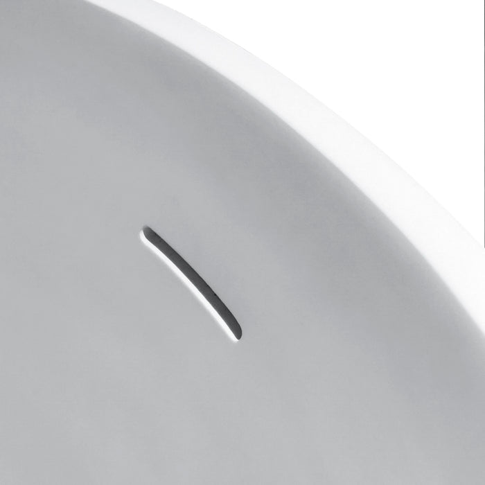 Solid Surface Stone Resin Freestanding Egg Shape Bathtub For The Bathroom - Matte White