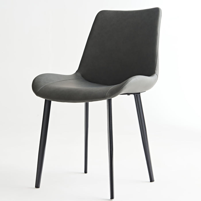 Dining Table Set, Chairs (Set of 2) - Gray