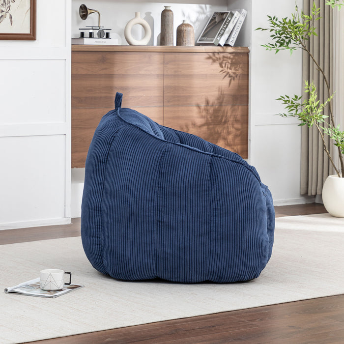 Giant Bean Bag Chair Sofa For Living Room - Dark Blue