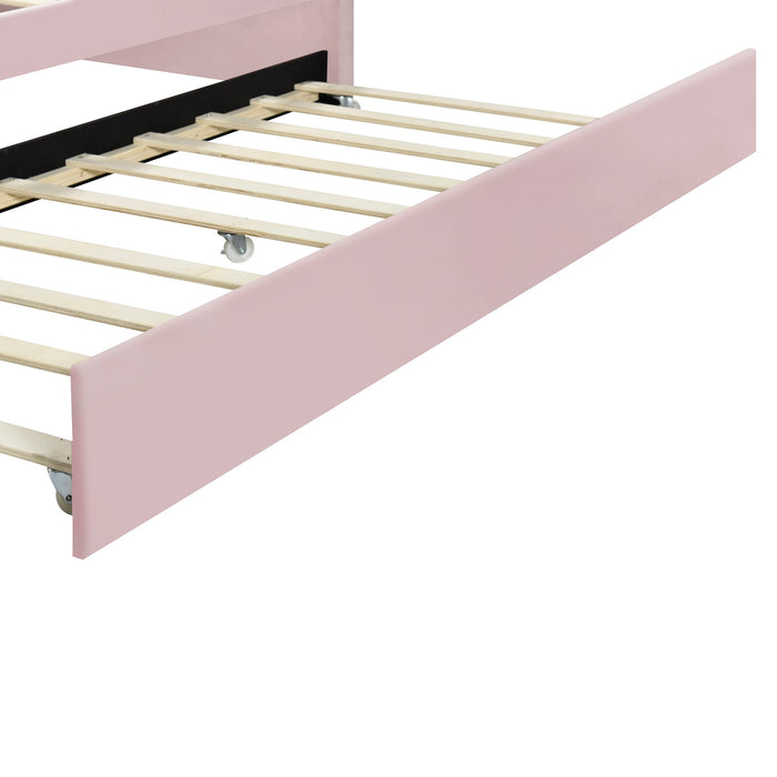Upholstery Daybed Frame With Shell Shaped Backrest